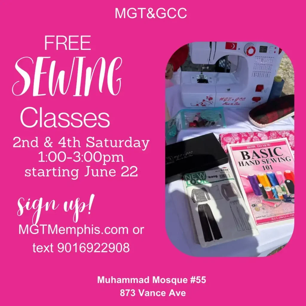 Sewing Classes Memphis M.G.T. & G.C.C. Memphis